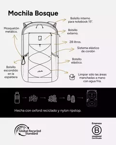 MOCHILA BOSQUE VERDE (8880)