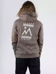 CLASSIC FLEECE ZIP GEOPEAK MARRON (8412) - SHOP ONLINE l Natural Surf Shop