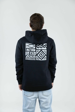 CLASSIC FLEECE HOODIE TRIBAL FISH (8144)