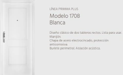 PTA PRIMMA MOD 1708-80 MCHBLANCO DER. OBLAK - comprar online