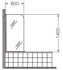 MAMPARA FERRUM 0,80*1,40 BLANCNM81AB