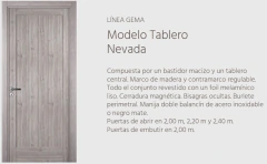 PUERTA GEMA MOD 1T 70/10 MMNEVADA DER. OBLAK - comprar online
