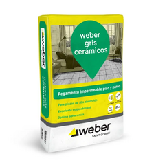 ADHESIVO WEBER GRIS 25 KGSWEBER - comprar online
