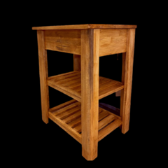 MUEBLE DE MADERA MACIZA CON TAPA COLOR ROBLE 63 CM X 50 CM - Murr Tienda Online