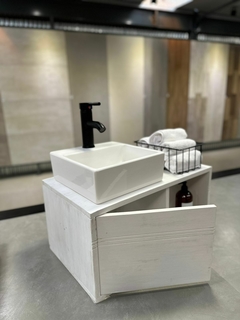 VANITORY MUEBLE COLGANTE CITRUS VINTAGE BLANCO CON PUERTA 60X30X35 en internet