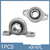 Liga de zinco montado suporte furo rolamento travesseiro, diâmetro 8mm-20mm, KF