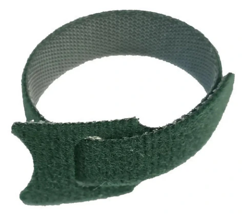 Precintos de velcro reutilizables de 15 cm, color verde (x10)