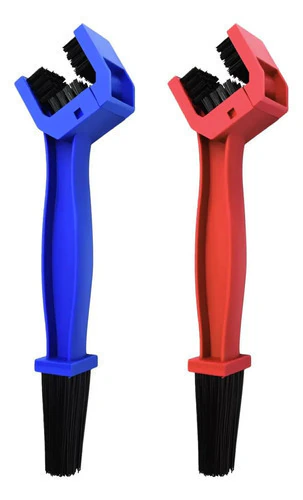 Cepillo limpiador de cadena para bici y moto, azul