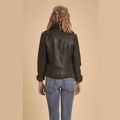 Campera RIMMEL mujer corta cuero ecológico cierre metal bolsillos delanteros forro interior - MARÍA VICTORIA - Ropa y accesorios - Tienda Online