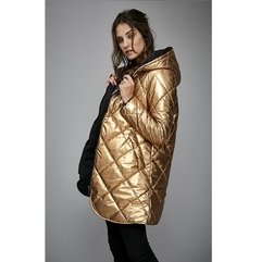 Campera RIMMEL acrílico larga mujer forro interior cierre bolsillos delanteros modelo Lar - comprar online