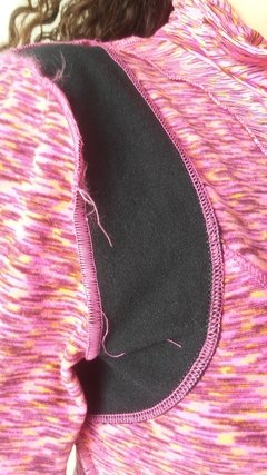 Campera deportiva mujer lycra bolsillos delanteros cierre cordón ajustable cuello alto - comprar online