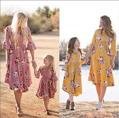 Vestido familiar mujer y niña corto verano Manga 3/4 - comprar online
