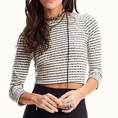 Remera top RIMMEL mujer modelo Vinger corta espalda abierta algodón rayado suave - comprar online