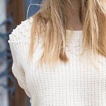 Sweater RIMMEL mujer bordado perlas corto tejido suave casual liso manga larga - tienda online