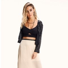 Top Rimmel mujer Retro Spandex Thembisa corto abierto por la espalda negro - tienda online