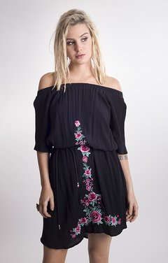 Vestido Rimmel mujer corto elegante manga corta bambula blanco - MARÍA VICTORIA - Ropa y accesorios - Tienda Online