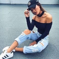 CAMISA TOP CORTO MANGA LARGA en internet