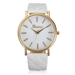 RELOJ pulsera agujas detalles dorados malla cuero sintético cuerpo metálico dorado y hebilla plateada - MARÍA VICTORIA - Ropa y accesorios - Tienda Online