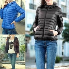 Campera mujer inflable impermeable ultra liviana delgada con cierre y capucha hoddie en internet
