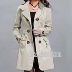 Trench mujer largo liso botones delanteros lazo trasero negro caqui marrón importado