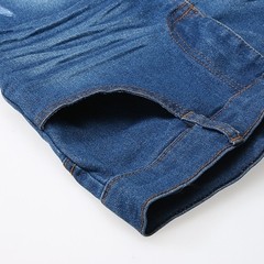 Conjunto niña remera negra manga larga pantalón Jean azul casual urbano