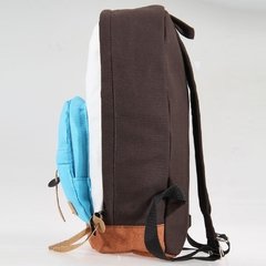 Mochila de mujer, urbana o escolar, de lona resistente, con detalles de cuero ecológico, ideal para la tarde, importada