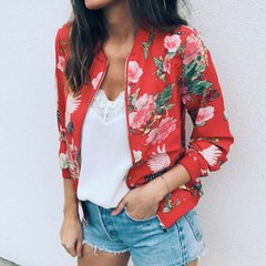 Campera flores corta mujer cierre bolsillos pedido - MARÍA VICTORIA - Ropa y accesorios - Tienda Online