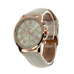 RELOJ pulsera agujas malla cuero sintético casual cuerpo bronceado - MARÍA VICTORIA - Ropa y accesorios - Tienda Online