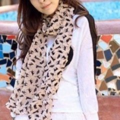 Pashmina bufanda pañuelo larga liviana gasa suave mujer estampada con gatos - MARÍA VICTORIA - Ropa y accesorios - Tienda Online