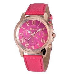 RELOJ pulsera agujas malla cuero sintético casual cuerpo bronceado - comprar online
