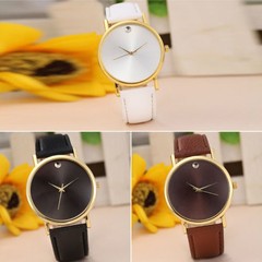 RELOJ de mano (pulsera) agujas malla cuero estilo retro cuerpo dorado - tienda online