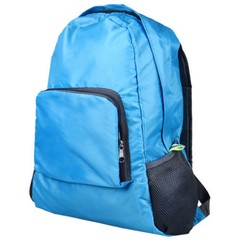 Mochila mujer, deportiva, plegable convirtiéndose en bolzo, nylon, bolsillos con cierre