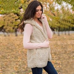 Chaleco Corderito Capucha - tienda online