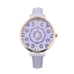 RELOJ de mano (pulsera) con agujas y malla de cuero, estilo adulto, cuerpo color dorado - online store