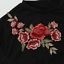 Remera camisa mujer flores clásica urbana elegante botones manga larga sin bolsillos negra - MARÍA VICTORIA - Ropa y accesorios - Tienda Online