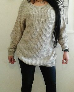 Sweater pullover Rimmel modelo Melange Soria mujer acrílico tejido beige en internet