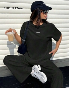 CONJUNTO DE DOS PIEZAS DE CAMISETA REMERA Y PANTALÓN DE MUJER - comprar online