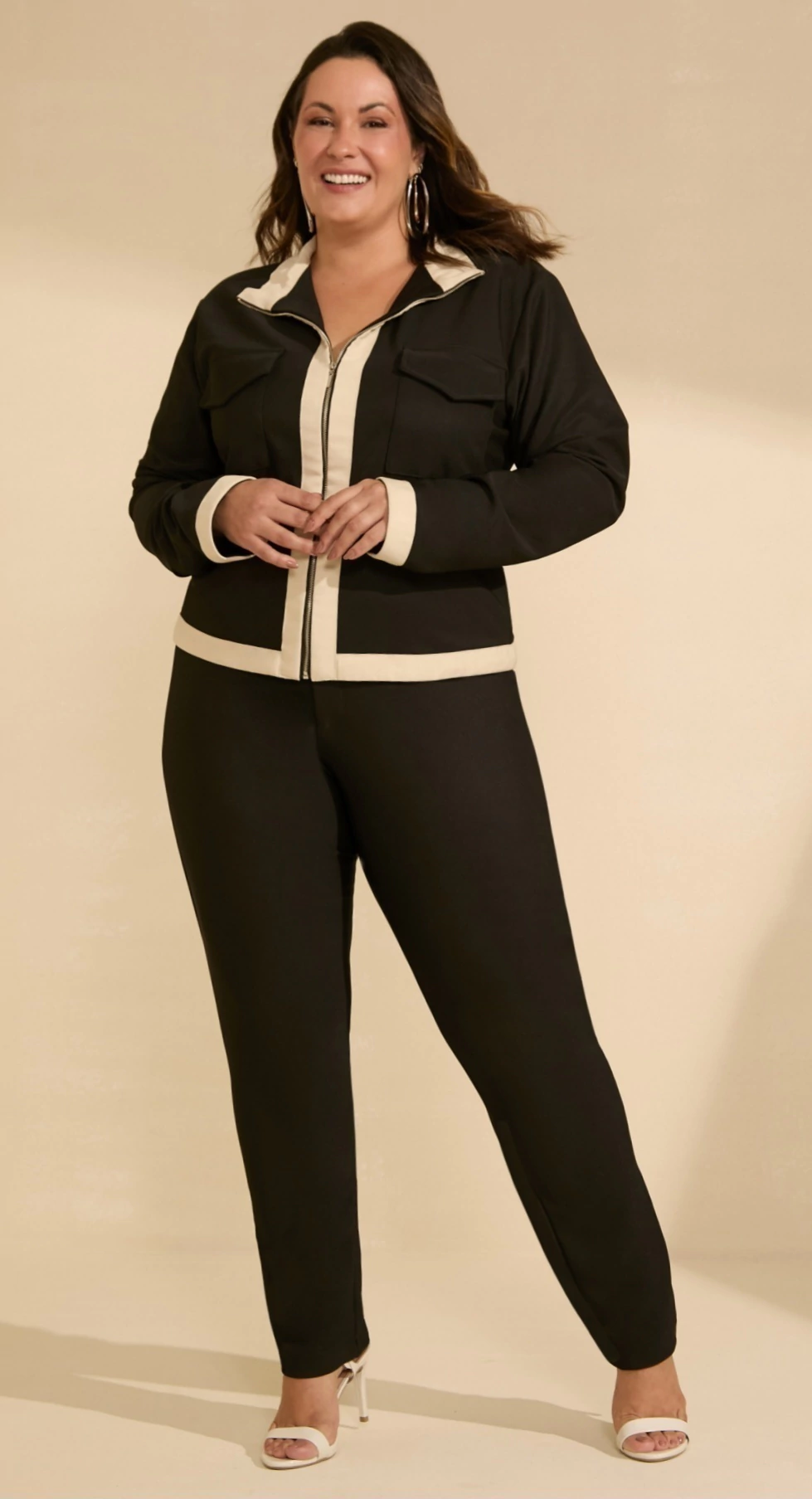 Calça Montaria Preta Plus Size