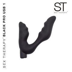 Doble estimulador prostata y pirineo black pro usb cod1127