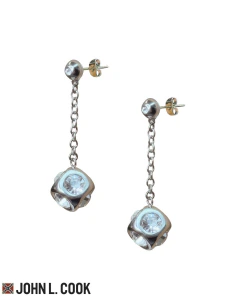 Aros Colgantes Cubo Estilo Punta de Luz con Cubic John L. Cook DEE201