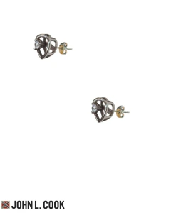 Aros Corazón Calado con Cubic John L. Cook E16036