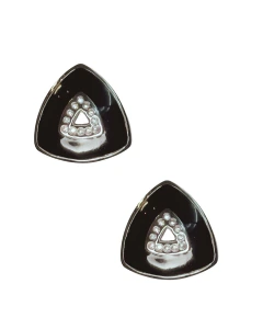 Aros Triangular Esmaltado con Cubic John L. Cook E183B - comprar online