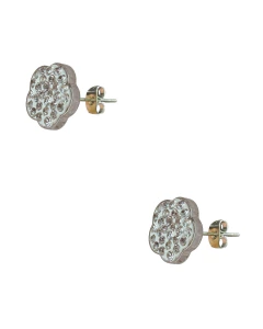 Aros Estilo Roseta Flor con Cubic EA445 en internet
