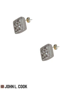 Aros Flor Encuadrada con Cubic John L. Cook HE956A