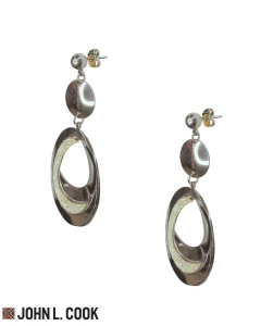 Aros Colgantes Media Luna Dorada John L. Cook SE671