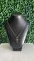 COLAR AÇO INOXIDÁVEL CRUZ DOURADO - comprar online