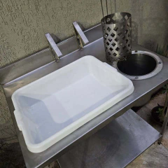 Mesa para Empanar Frango Frito 90Cm Nova Ind (usada) estudo troca 2100 na internet