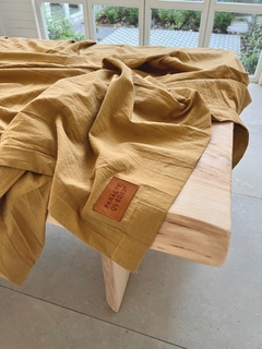 MANTEL LISO TUSOR AVELLANA (GRANDE 3METROS X 2) - comprar online