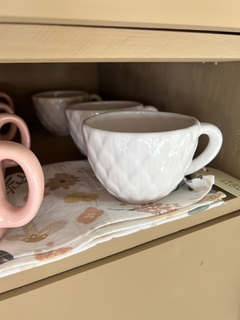 TAZA TE LABRADA BLANCA