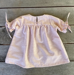 VESTIDO MANGA CORTA RAYITAS ROSADAS en internet